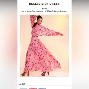 Brand new Cynthia Rowley pink maxi dress size Medium